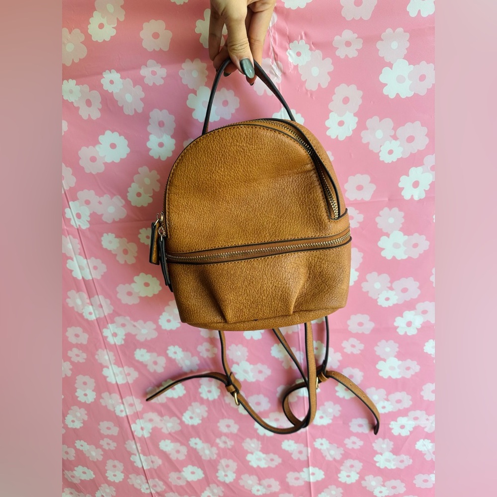 Adorable soft vegan leather mini backpack